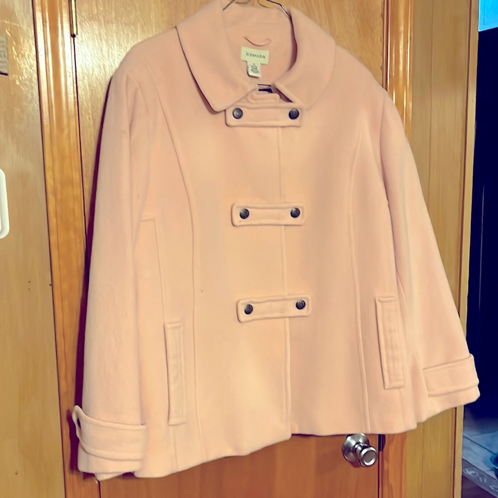 Soft-pink Wool coat 3X St John’s Bay